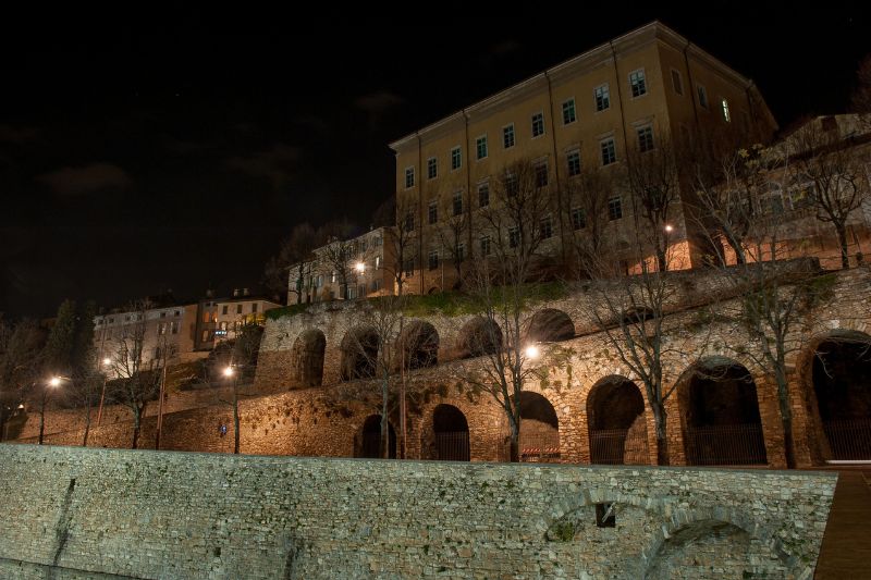 Mura Venete Bergamo di sera Mura Venete Bergamo di sera