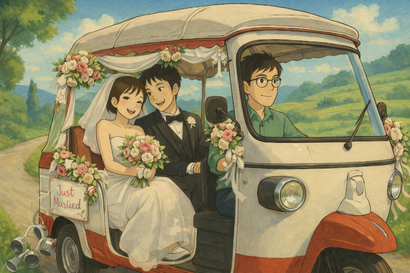 Matrimoni a Bergamo Shooting In Tuk Tuk