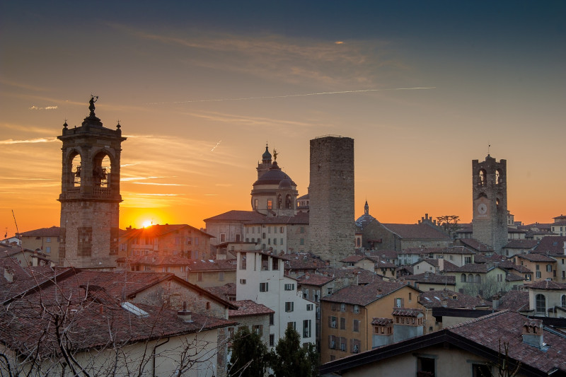 Bergamo In Autunno al Tramonto